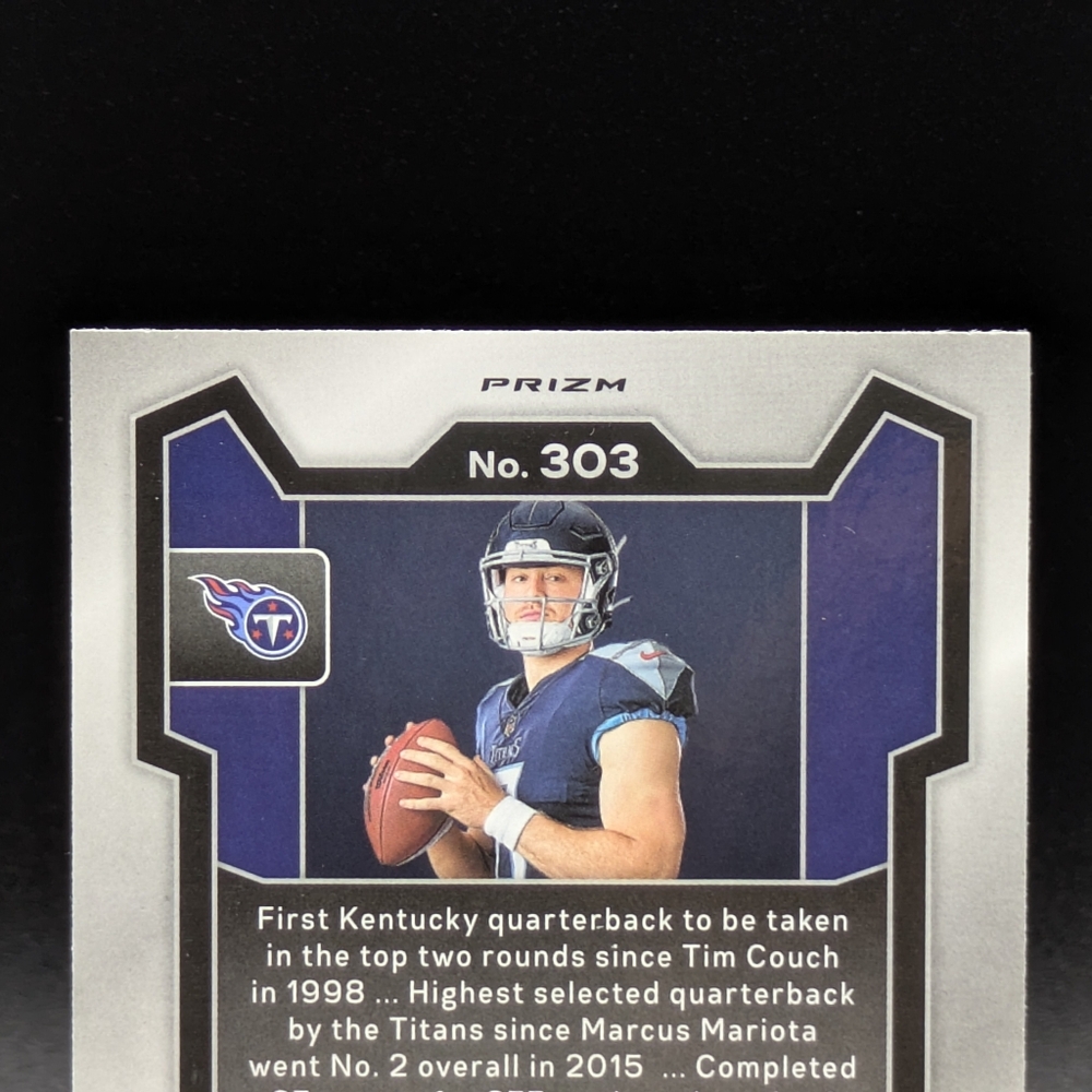 2023 Panini Prizm Rookie Variation Silver Prizm Will Levis #303 Rookie Titans RC - Picture 5 of 6